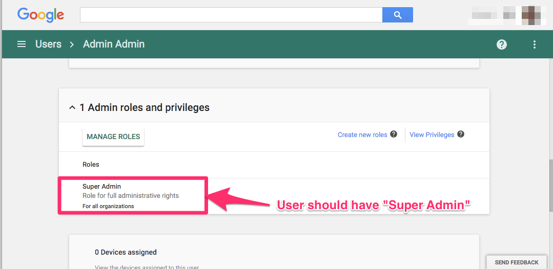 Admin Google Workspace