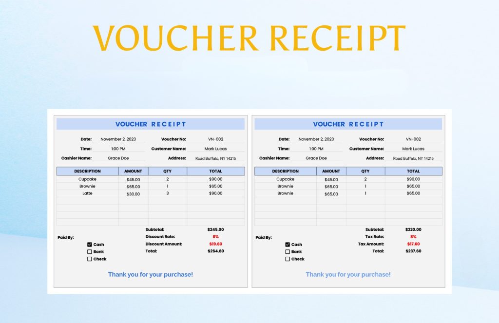 Receipt Voucher