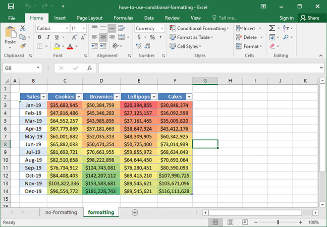 Conditional Formatting